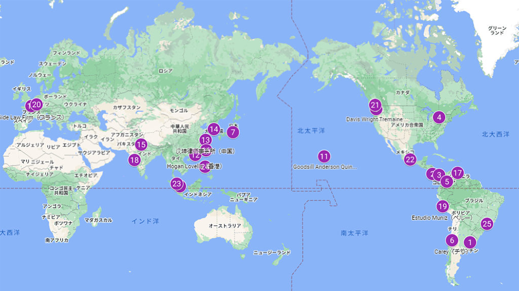 PRACメンバーファーム所在地一覧